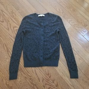 Ann Taylor Loft Animal Print Sweater Cardigan